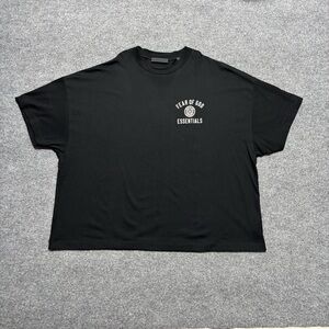 Fear of God Essentials University Crest Logo Tee FW23 Black Size XXL Streetwear
